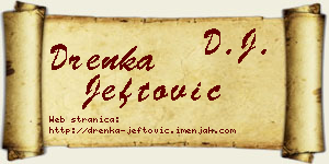 Drenka Jeftović vizit kartica